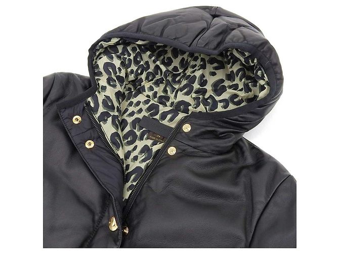 Abrigo de plumas Louis Vuitton negro marino Azul marino - vista 3