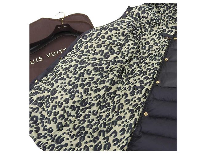 Abrigo de plumas Louis Vuitton negro marino Azul marino - vista 7