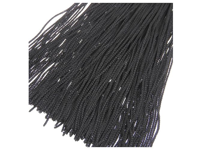 Yves Saint Laurent Orecchini lunghi con frange Saint Laurent oro nero - vista 7