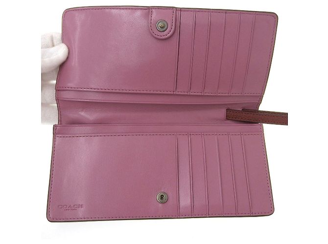 Portafoglio bifold in pelle Coach marrone 23590 - vista 7