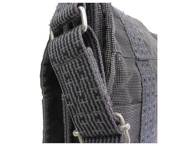 Hermès Bazas MM Canvas Schultertasche Grau Anthrazitgrau - Ansicht 4