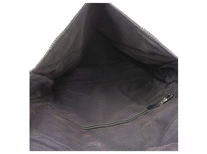 Hermès Bazas MM Canvas Schultertasche Grau Anthrazitgrau - Ansicht 5