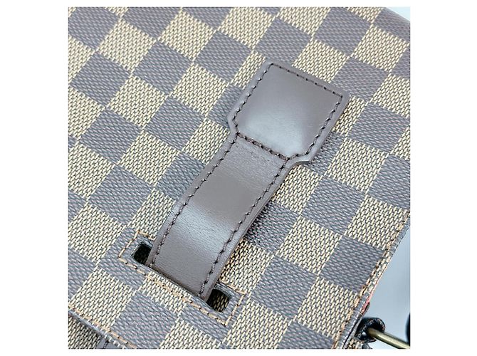 Borsa a spalla in tela Damier Louis Vuitton Marrone - vista 11