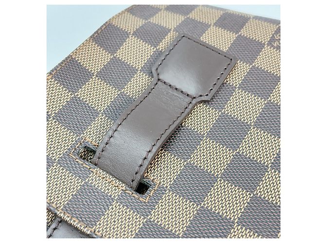Borsa a spalla in tela Damier Louis Vuitton Marrone - vista 12