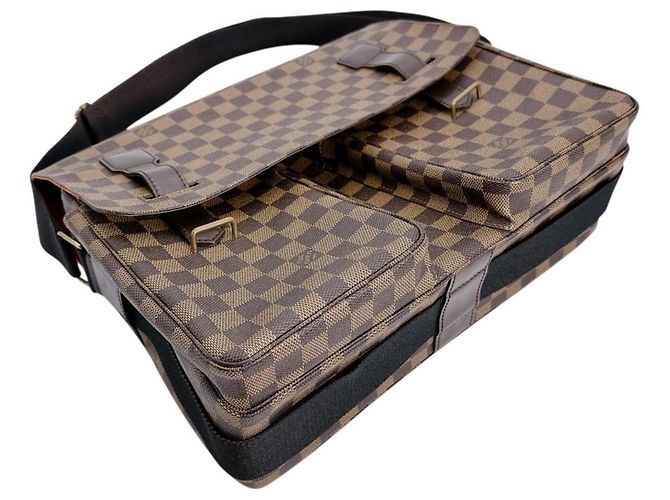 Borsa a spalla in tela Damier Louis Vuitton Marrone - vista 7