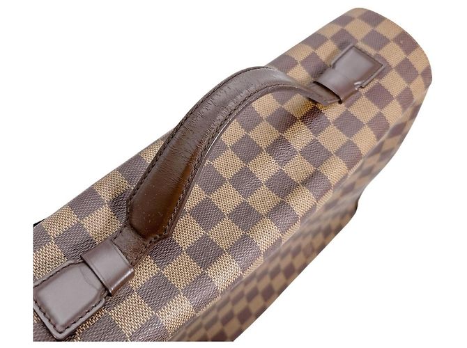 Borsa a spalla in tela Damier Louis Vuitton Marrone - vista 8