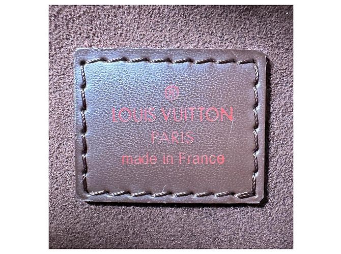 Borsa Clutch Louis Vuitton Damier Ebene Marrone - vista 16