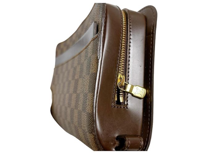 Borsa Clutch Louis Vuitton Damier Ebene Marrone - vista 8