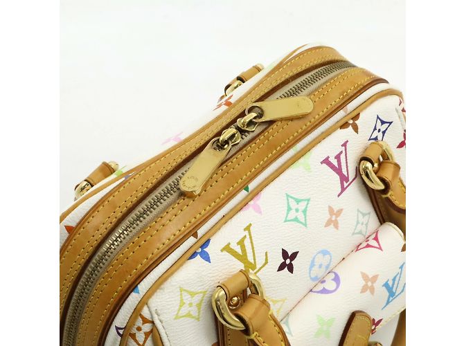 Louis Vuitton Monogram Multicolor Priscilla Handtasche Weiß Mehrfarben - vista 6