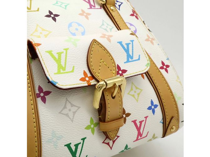 Louis Vuitton Monogram Multicolor Priscilla Handtasche Weiß Mehrfarben - vista 9