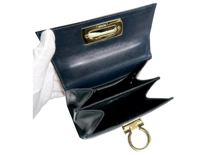 Borsa in pelle nera Salvatore Ferragamo Nero - vista 9