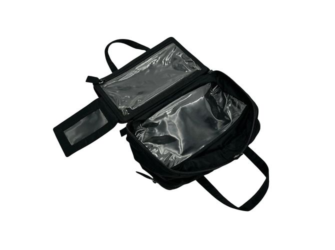 Bolsa de nylon Prada em preto e marrom - vista 10