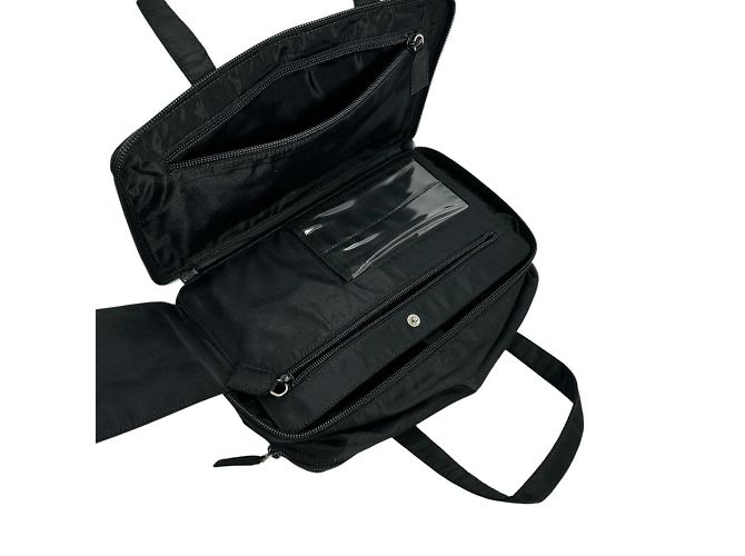 Bolsa de nylon Prada em preto e marrom - vista 12