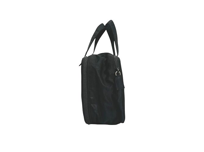 Bolsa de nylon Prada em preto e marrom - vista 4