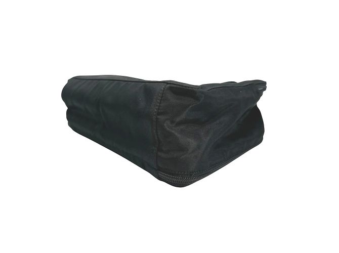 Bolsa de nylon Prada em preto e marrom - vista 6