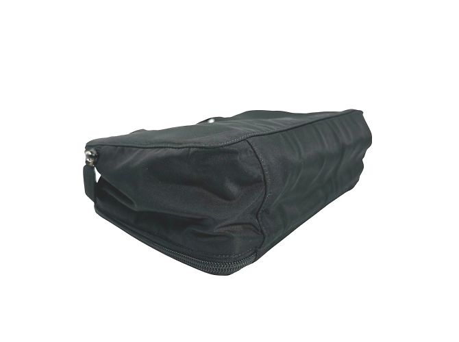 Bolsa de nylon Prada em preto e marrom - vista 7
