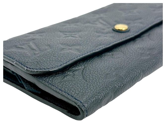 Louis Vuitton Langbörse Tri-fold aus Monogram Empreinte Marineblau - Ansicht 4