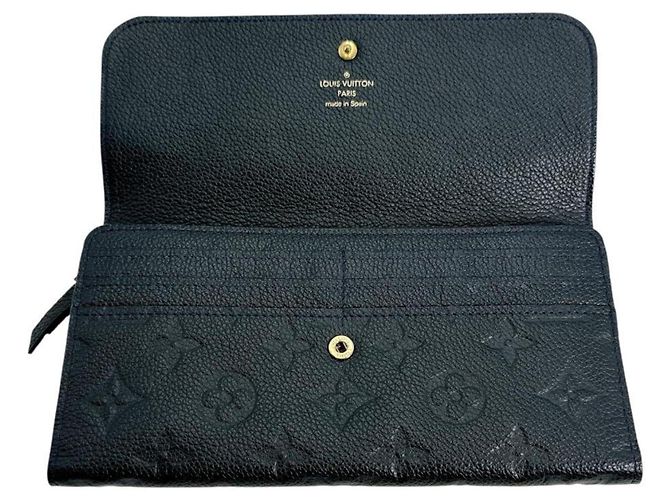 Louis Vuitton Langbörse Tri-fold aus Monogram Empreinte Marineblau - Ansicht 6