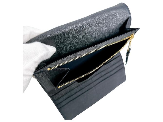 Louis Vuitton Langbörse Tri-fold aus Monogram Empreinte Marineblau - Ansicht 9