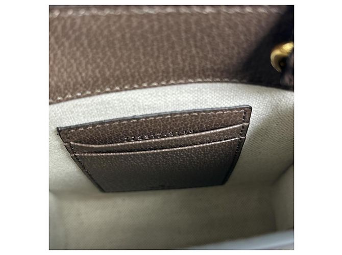 Borsa a Spalla Gucci GG Supreme Ophidia in Tela Beige - vista 10