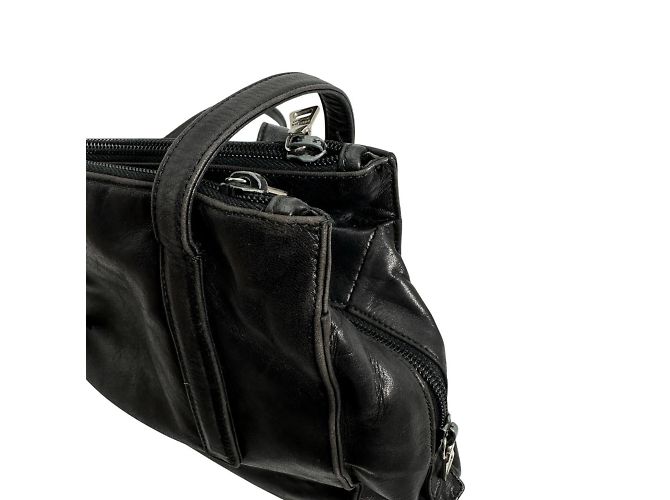 Schwarze Leder-Tote von Prada - Ansicht 13