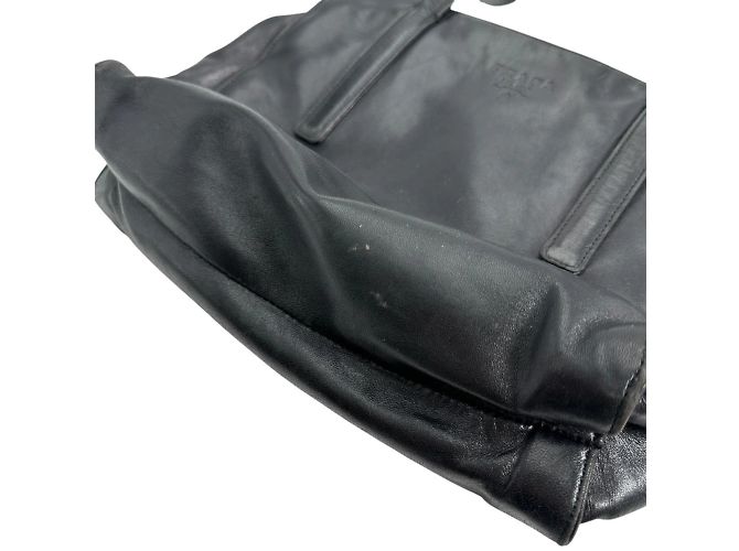 Schwarze Leder-Tote von Prada - Ansicht 4