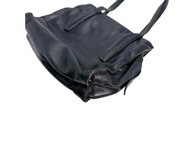 Schwarze Leder-Tote von Prada - Ansicht 5