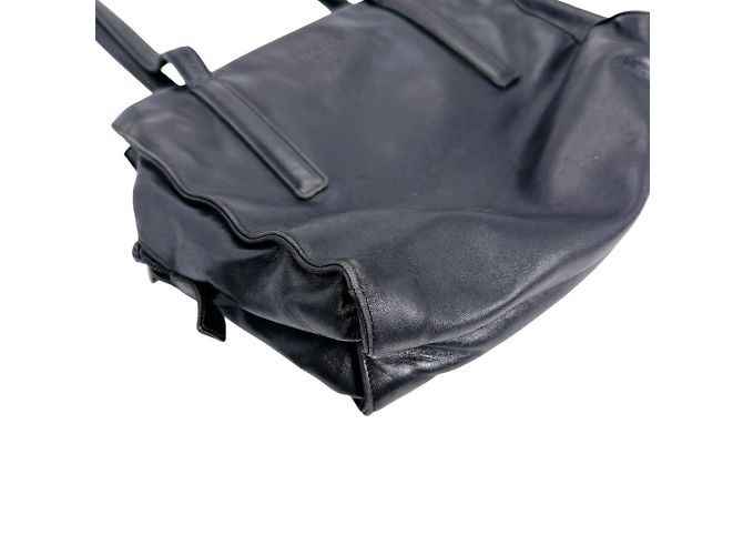 Schwarze Leder-Tote von Prada - Ansicht 6