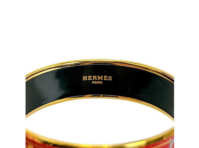 Hermès HERMES Bangle-Armband Emaille GM Rot Golden - Ansicht 4