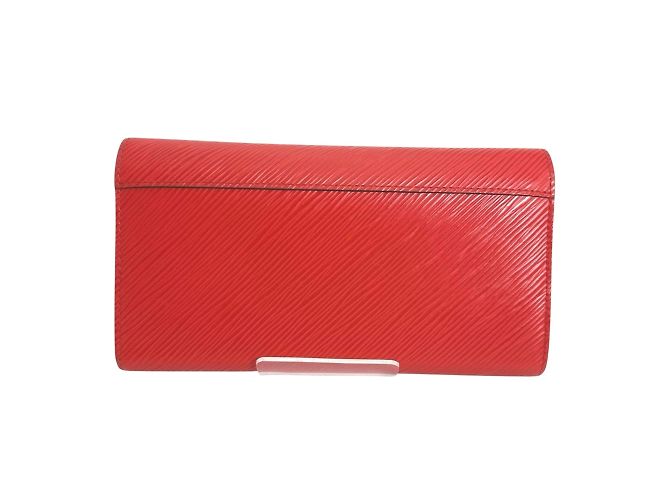Cartera larga de cuero Epi Louis Vuitton Roja - vista 3