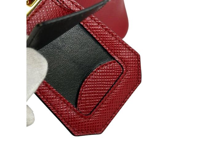 Prada rote Saffiano-Leder-Handtasche - Ansicht 17