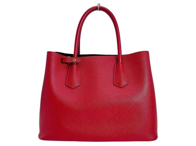 Prada rote Saffiano-Leder-Handtasche - Ansicht 3