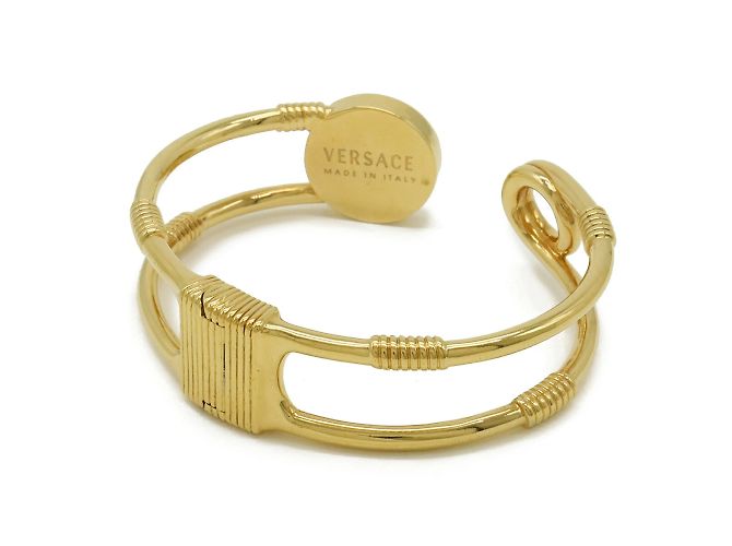 Bracelet jonc épingle de sécurité Medusa Versace - vue 3