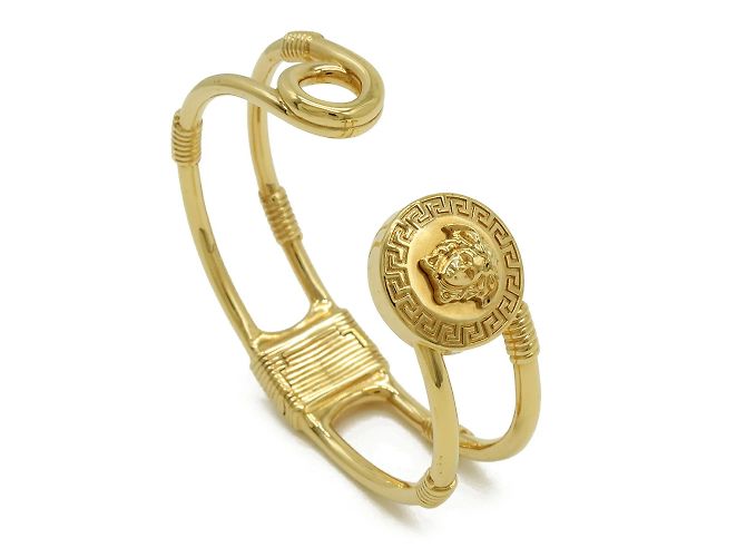 Bracelet jonc épingle de sécurité Medusa Versace - vue 4