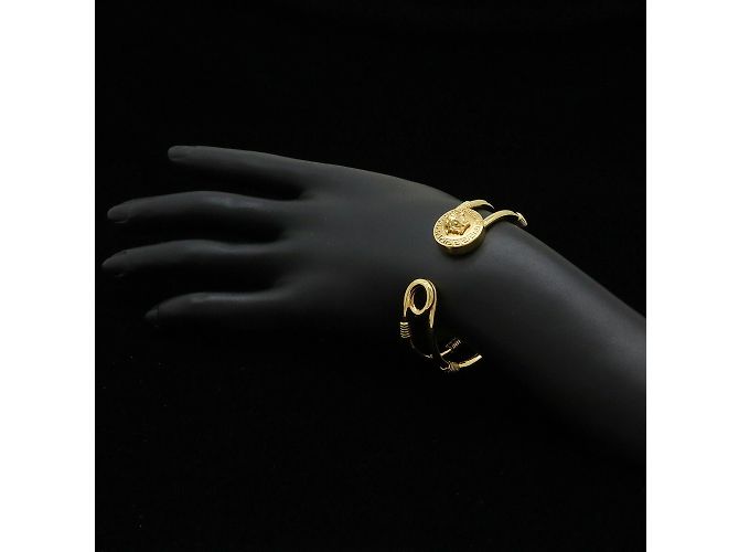 Bracelet jonc épingle de sécurité Medusa Versace - vue 7