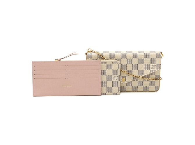 Pochette Félicie Borsa a Spalla Pochette Felicie Damier Azur di Louis Vuitton Crudo - vista 2