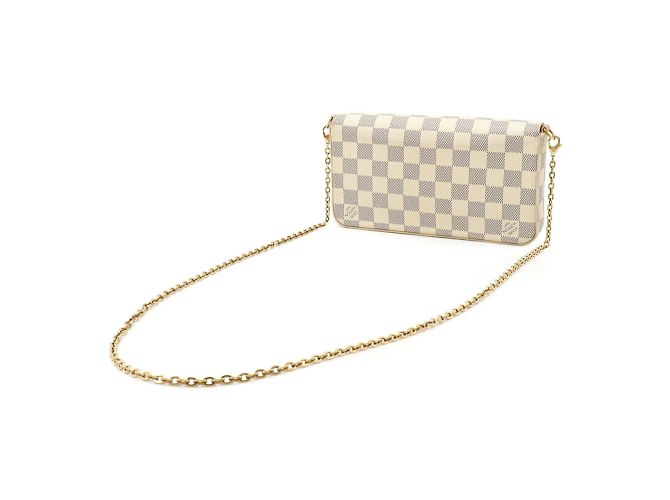 Pochette Félicie Borsa a Spalla Pochette Felicie Damier Azur di Louis Vuitton Crudo - vista 3