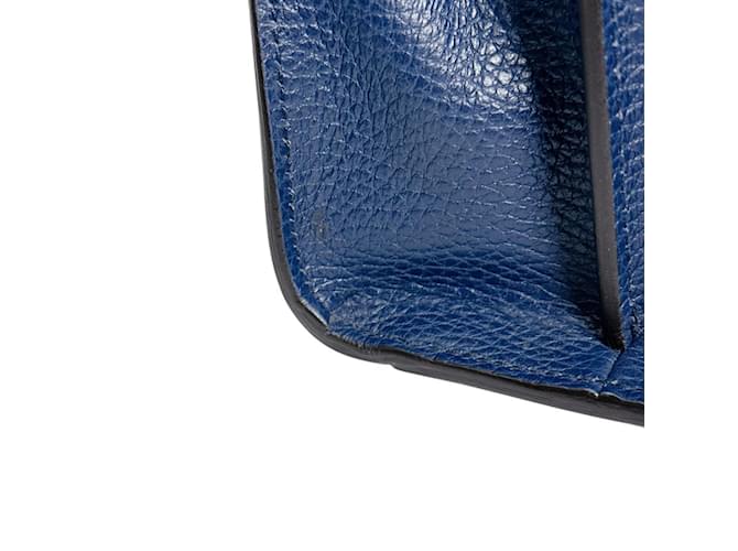 Bamboo Borsa Gucci in bambù blu e pelle - vista 12