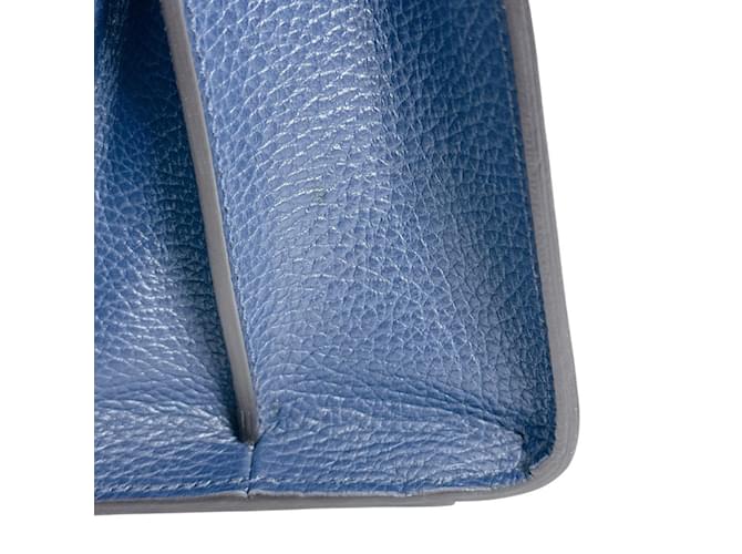 Bamboo Borsa Gucci in bambù blu e pelle - vista 13