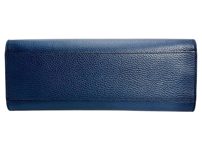 Bamboo Borsa Gucci in bambù blu e pelle - vista 5