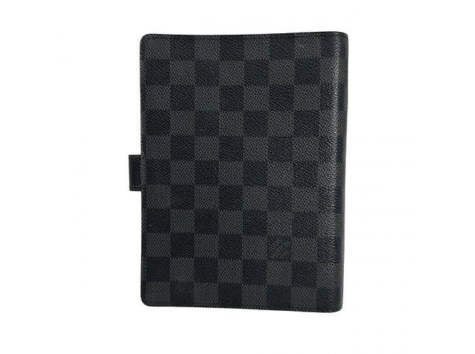 Louis Vuitton Damier Graphite Agenda MM Planner Cover Brown Black - view 2