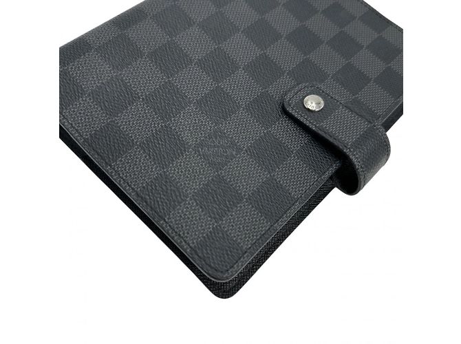 Louis Vuitton Damier Graphite Agenda MM Planner Cover Brown Black - view 3