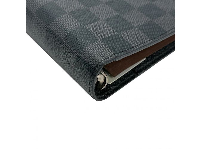 Louis Vuitton Damier Graphite Agenda MM Planner Cover Brown Black - view 4
