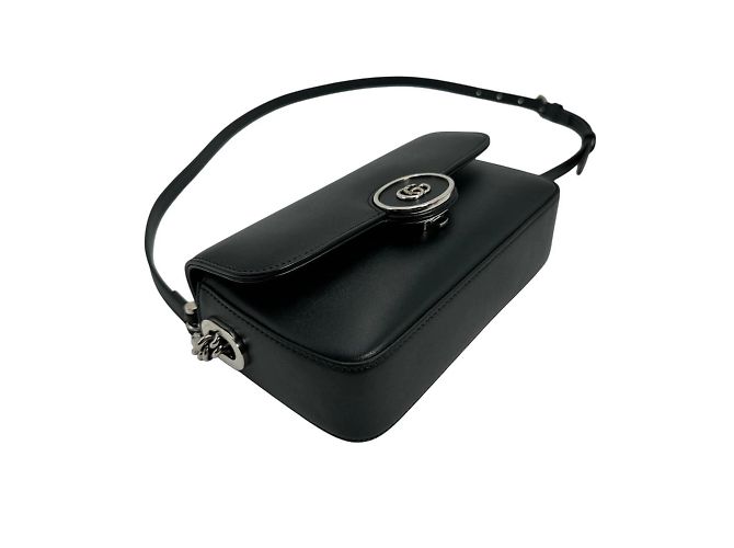 Borsa a spalla in pelle nera Gucci Nero - vista 7