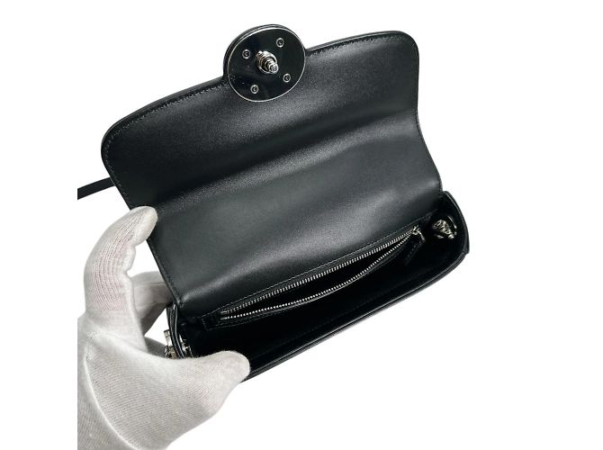 Borsa a spalla in pelle nera Gucci Nero - vista 9