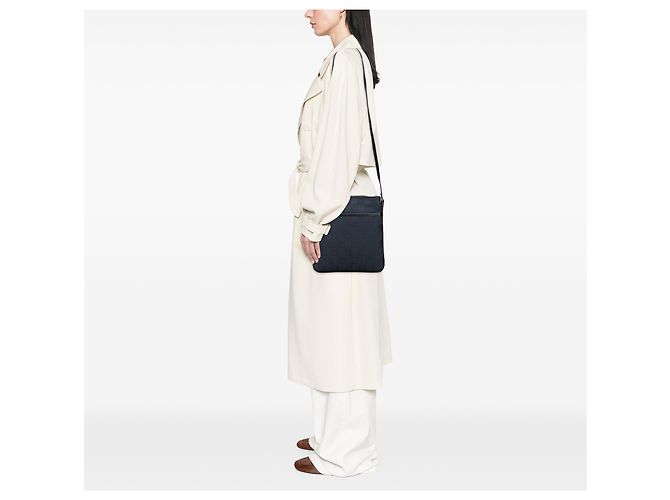 LOEWE Borsa a tracolla in tela Anagram blu Blu navy - vista 13