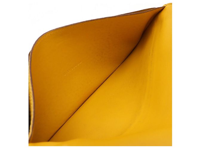 Portafoglio lungo Hermès Dogon Recto Verso Togo Giallo - vista 6