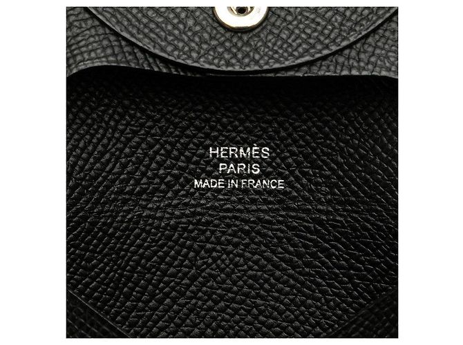Hermès Monedero Epsom Vau de Hermes Bastia Negro - vista 8