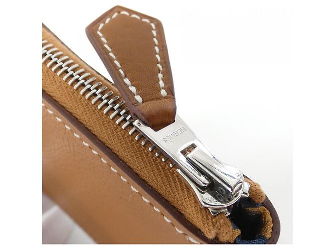 Silk In Estojo de moedas em seda WILD da Hermès Dourado Metálico - vista 4