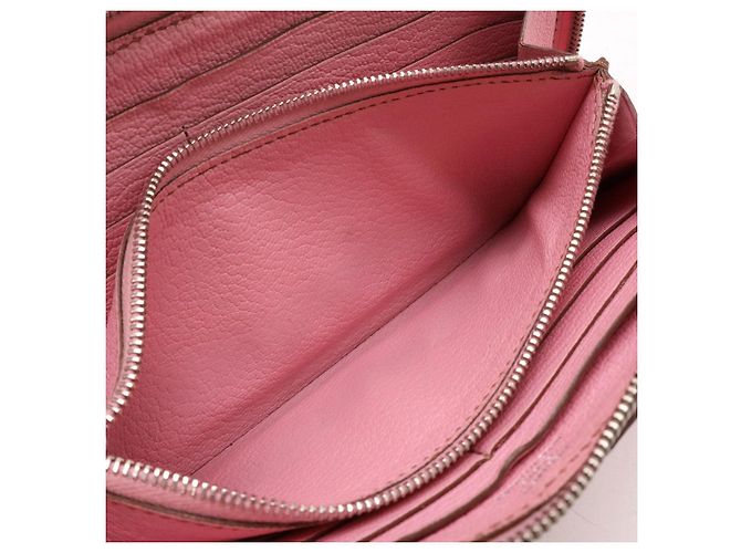 Hermès Portafoglio lungo Azap in capra Hermes Rosa - vista 9